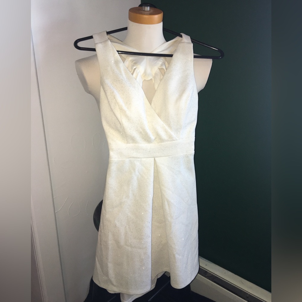 Glittery white homecoming dress